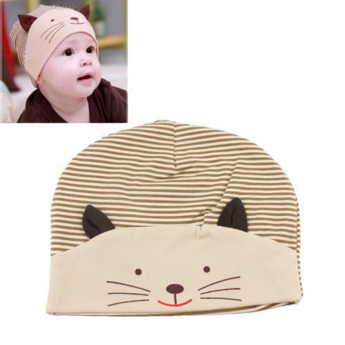 Cat Stripe Baby Beanie Hat